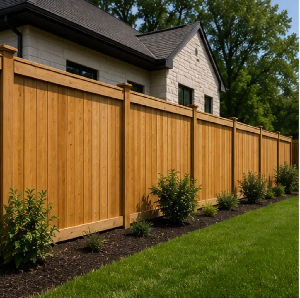 Cedar wood privacy fence by ET Fencing